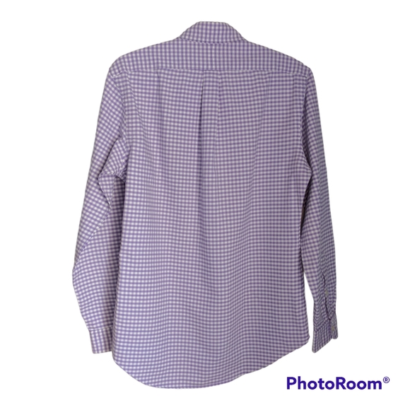 Ralph Lauren Men's Dress Shirt S, Purple/white Check - Picture 2 of 5